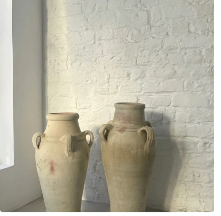 Pair of vintage terracotta amphorae